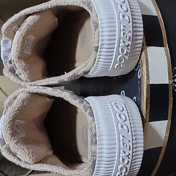 VGUC- Rocket Dog ‘Cheery’ Leopard Canvas Slip-on Platform Mule Sneakers - Picture 8 of 10